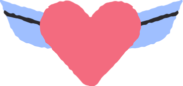 heart with wings PNG, SVG