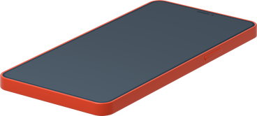 Perspective view of red phone PNG, SVG