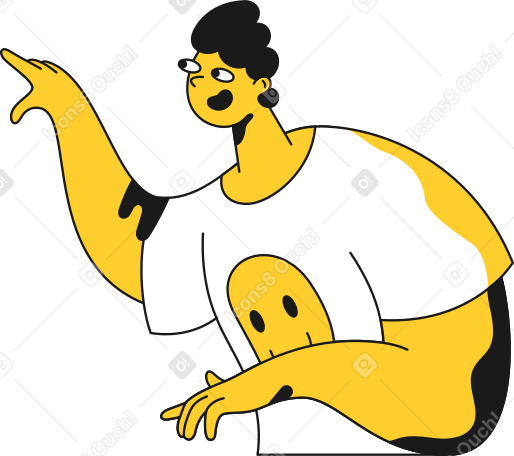 Uomo che indica PNG, SVG