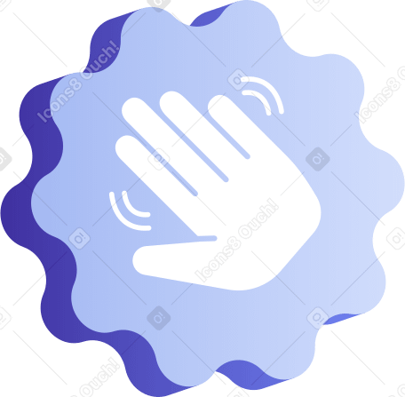 object with waving hand в PNG, SVG