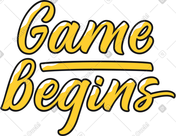 lettering game begins PNG, SVG