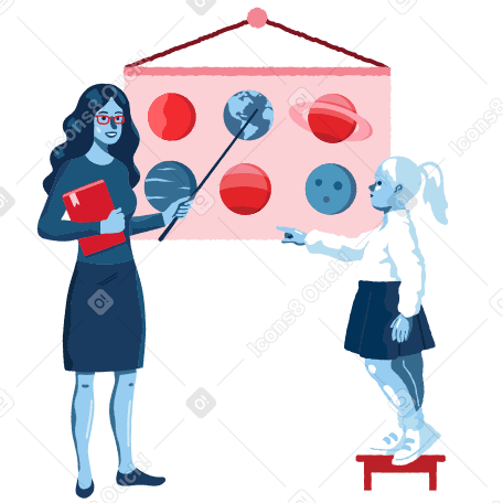 Astronomy lesson Illustration in PNG, SVG