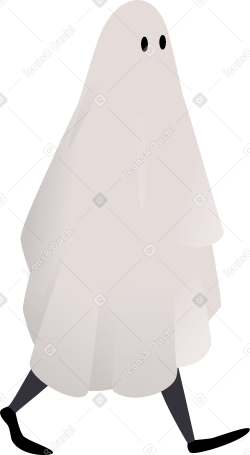 man in a ghost costume PNG, SVG