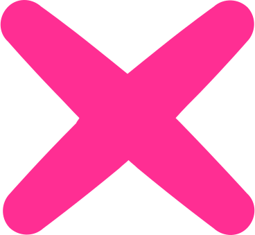 Pink cross x PNG, SVG