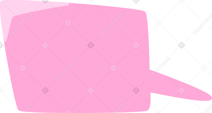 pink speech bubble Illustration in PNG, SVG