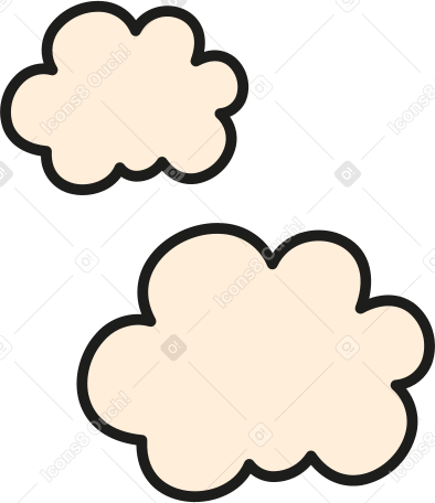 merry christmas clouds Illustration in PNG, SVG