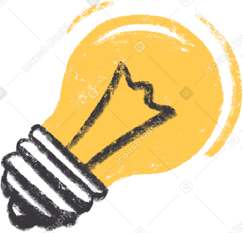 Lampadina gialla accesa PNG, SVG