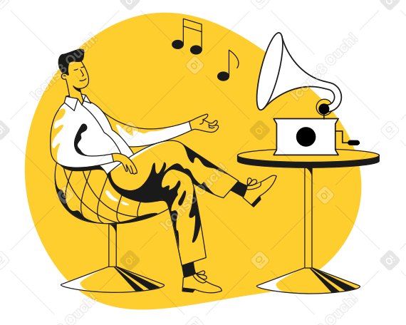 Listening to music PNG, SVG