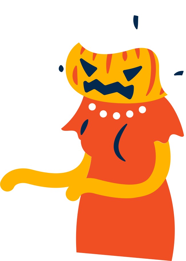 pumpkin woman Illustration in PNG, SVG