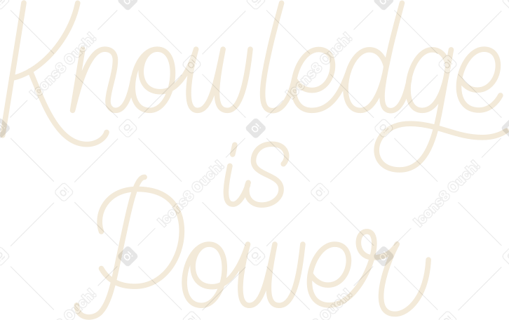 lettering knowledge is power PNG, SVG