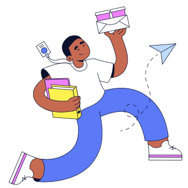 Young man bringing coffee to his coworkers PNG, SVG