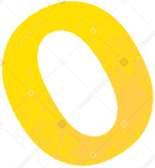 Texturizado amarelo número zero PNG, SVG