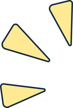 three yellow sparks Illustration in PNG, SVG