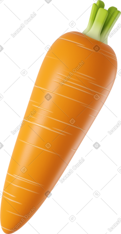 3D carrot PNG, SVG