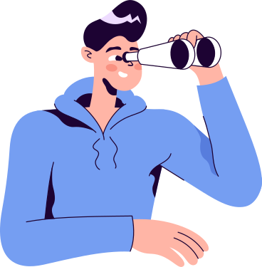 guy in a sweatshirt with binoculars PNG, SVG