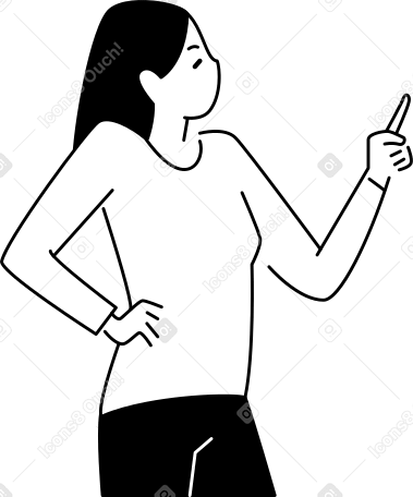 Mujer jurando PNG, SVG