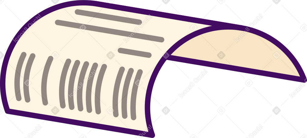 бумажная квитанция в PNG, SVG