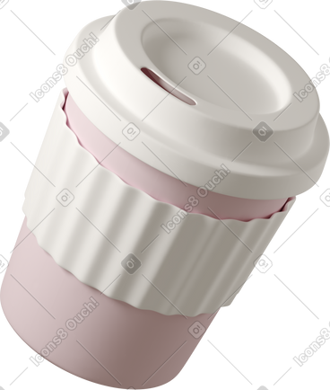 Pink coffee cup PNG, SVG