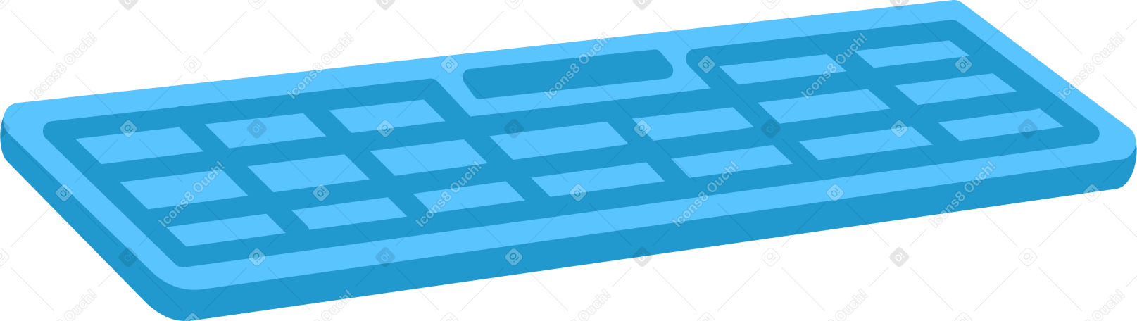 clavier bleu PNG, SVG