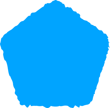 Pentágono azul celeste PNG, SVG
