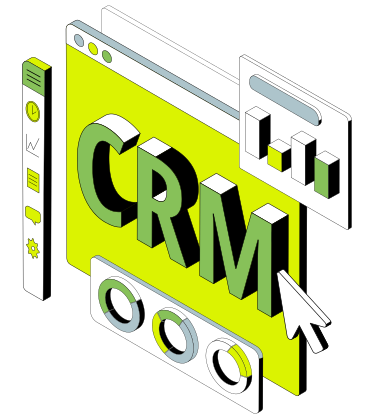 Lettering CRM in browser with graphs and cursor text PNG, SVG