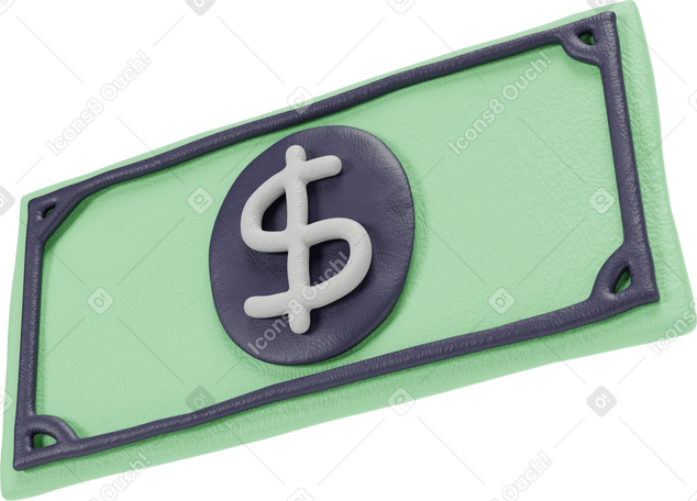 3D Billete de dólar PNG, SVG