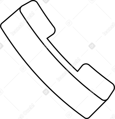 white handset phone Illustration in PNG, SVG