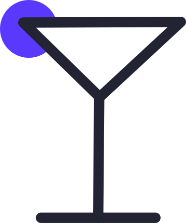 cocktail glass full PNG, SVG