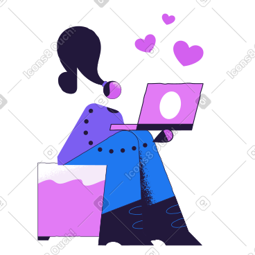 Virtual love PNG, SVG