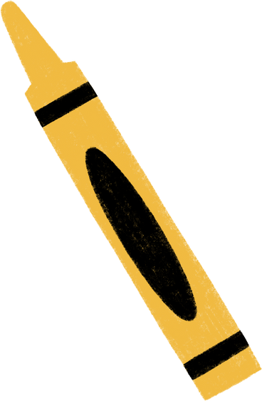 yellow crayon PNG, SVG