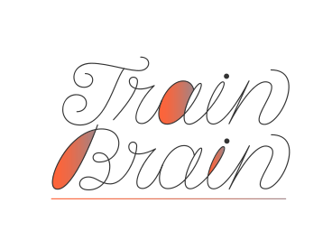 Lettering train brain PNG, SVG