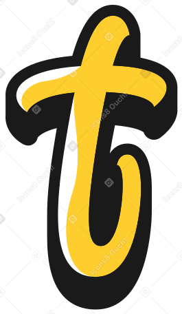 строчная буква t в PNG, SVG