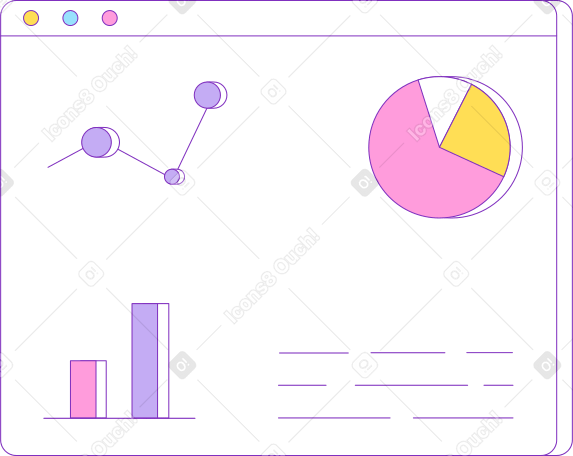 browser with diagrams and graphs PNG, SVG