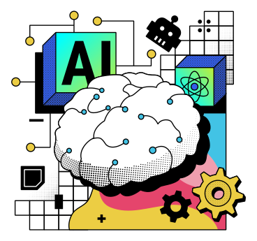 AI and artificial neural networks PNG, SVG