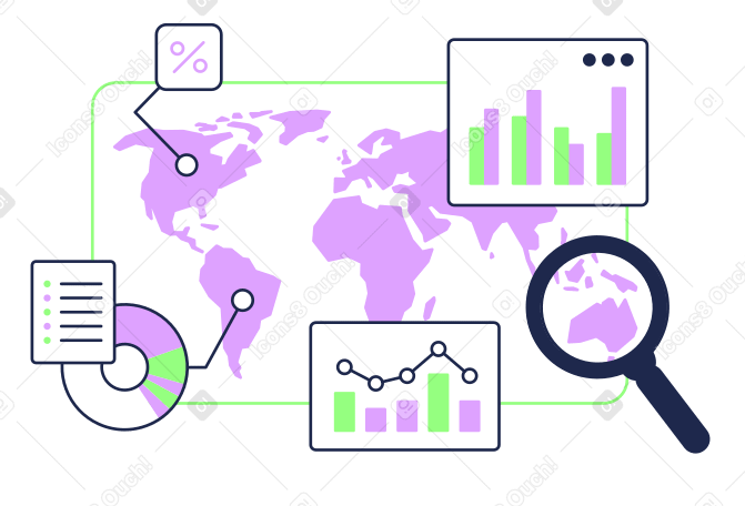 Global market research and analysis PNG, SVG