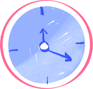 blue pink clock PNG, SVG