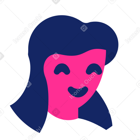 woman face Illustration in PNG, SVG