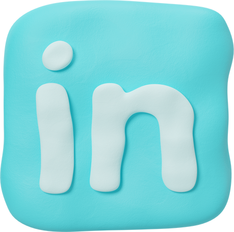 3D Logo blu quadrato di linkedin PNG, SVG