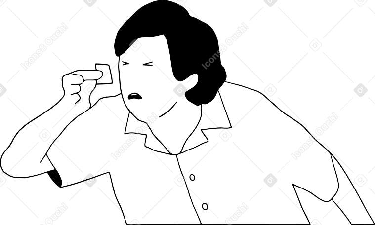 Personaggio scarabocchio che cerca di vedere qualcosa PNG, SVG