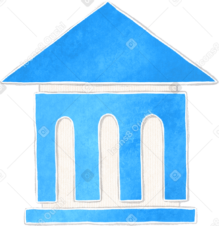 bank icon blue PNG、SVG