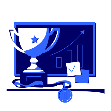 Awards against the background of the growth chart PNG, SVG