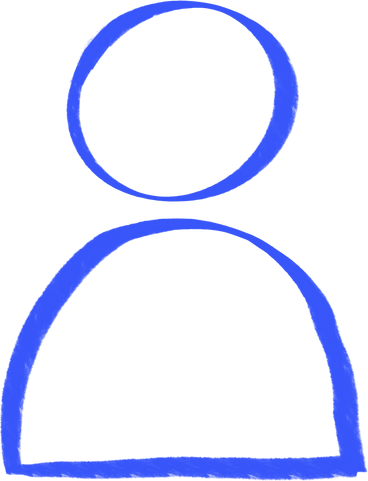 user icon blue line PNG, SVG