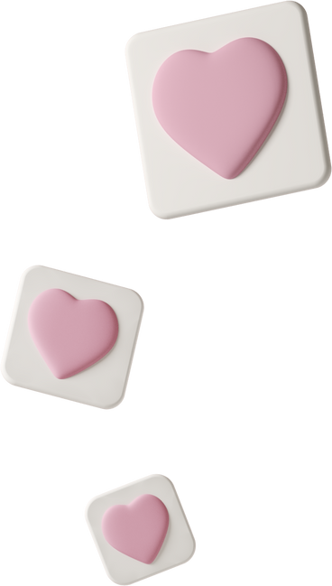 Corazones rosados flotantes PNG, SVG