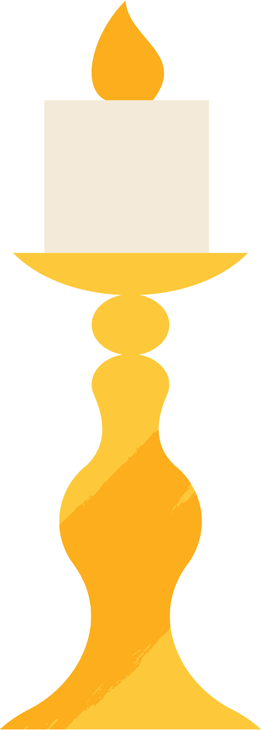 candlestick with candle PNG, SVG