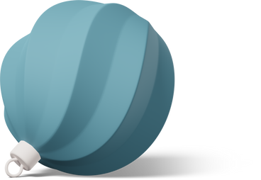 Blue christmas spiral ball PNG, SVG