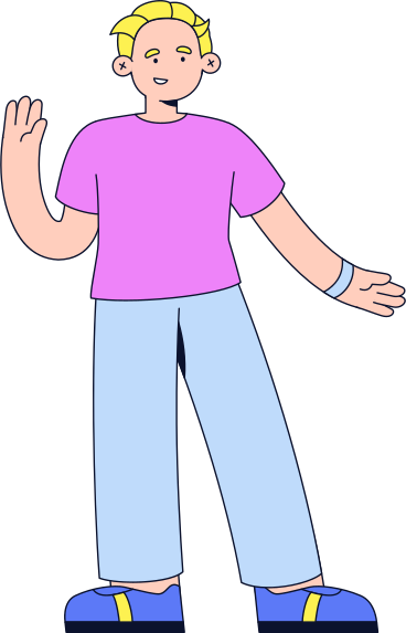 Man with his hand up PNG, SVG