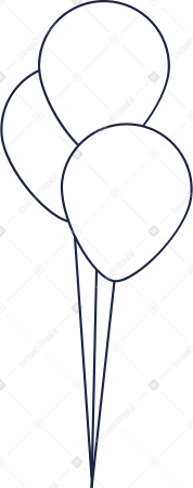 three white balloons background Illustration in PNG, SVG