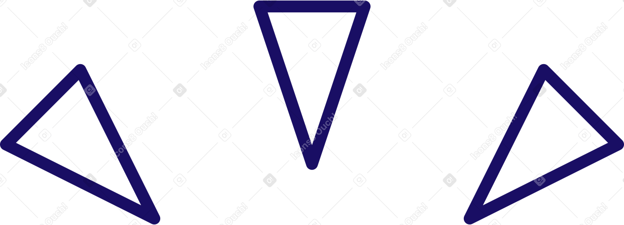 three triangles PNG, SVG