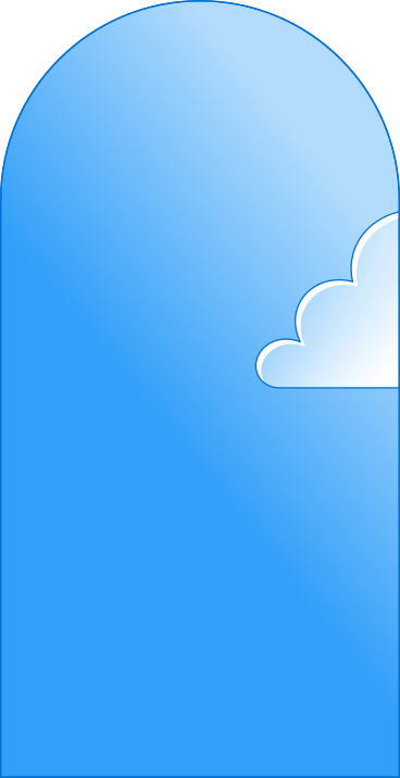창문이 있는 파란색 배경 PNG, SVG