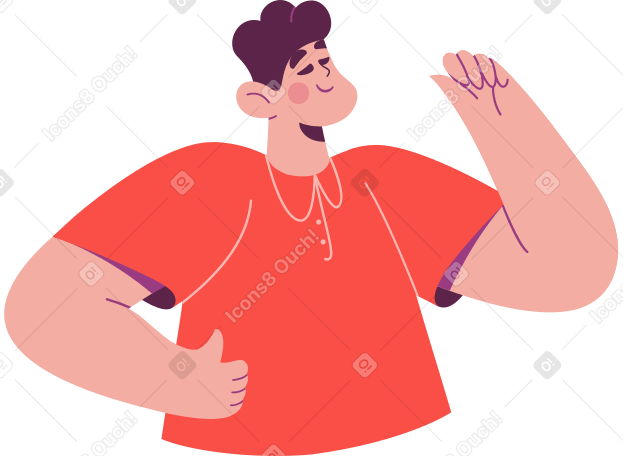 half of a man with his one hands up PNG, SVG
